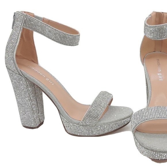 NWT - Madden Girl Siren Rhinestone Platform - 9 - Picture 2 of 7